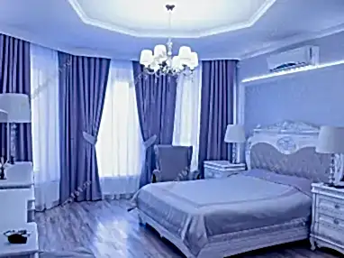 Спальная в лавандовых тонах