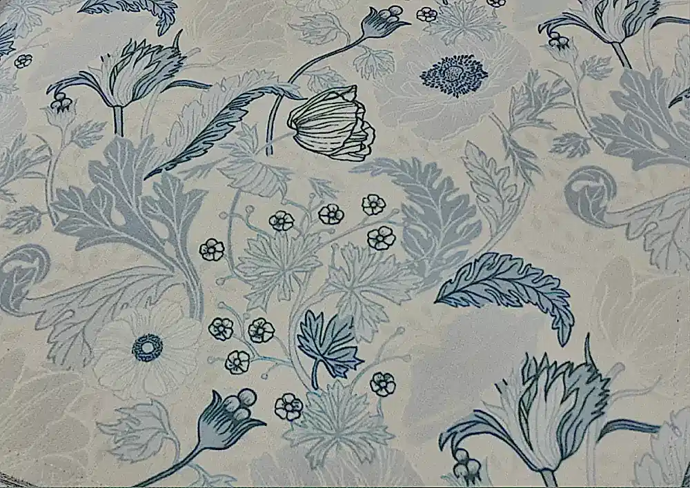 Ткань для штор блэкаут с растительным рисунком